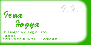 irma hogya business card